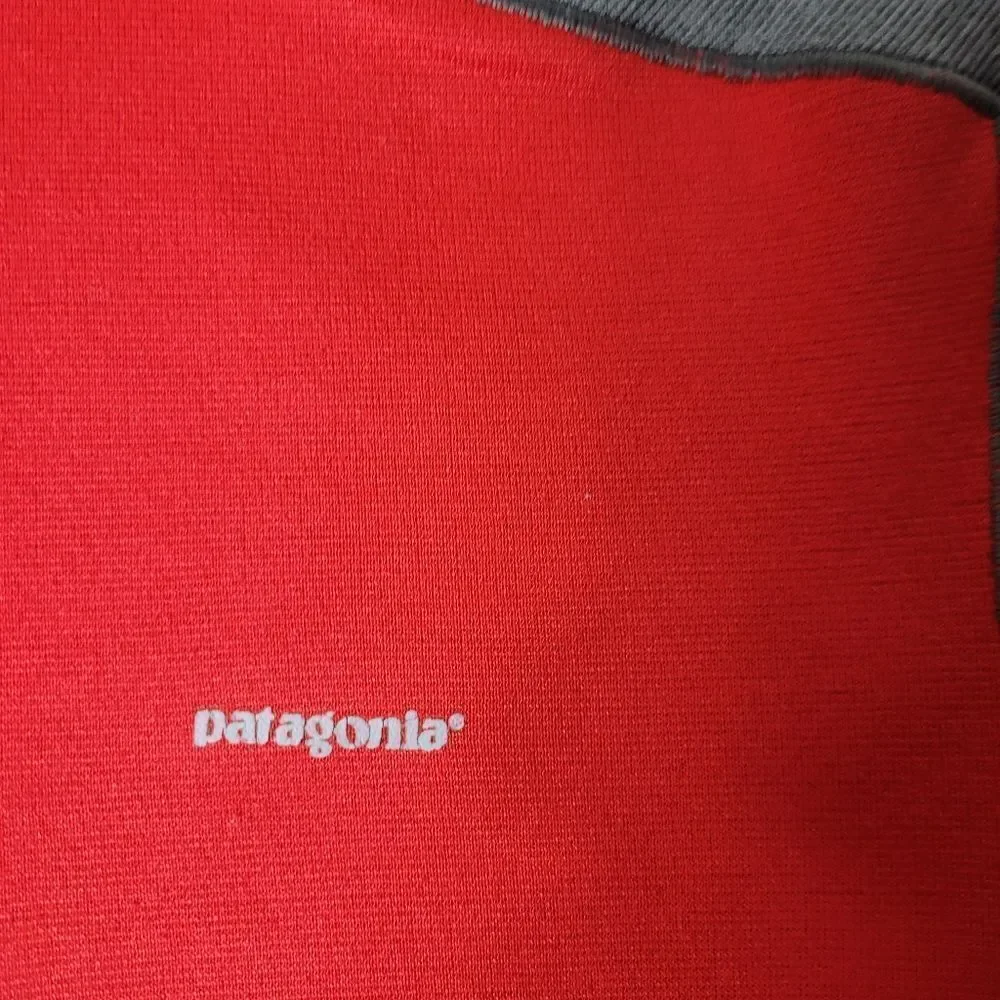 Patagonia Capilene3 Midweight Jacket Mens Adult Size S Red Gray Quater Zip